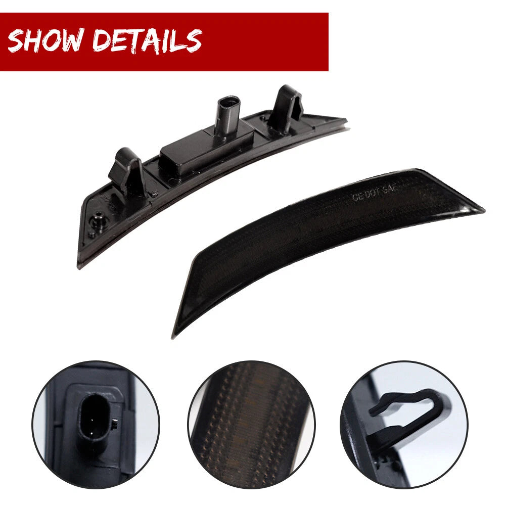 Smoked LED Front Bumper Side Marker Lights for Chevy Trailblazer (2021–2025)