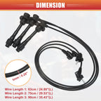 3X Spark Plug Wire Ignition Coil Cable No.9091915495 for Lexus ES300 (1997–2001)
