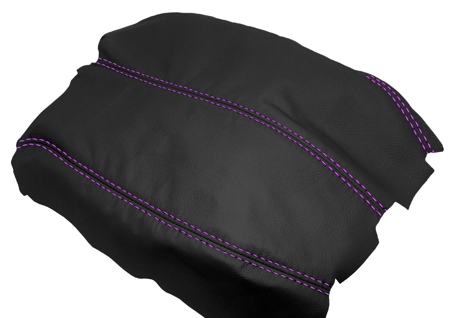 Leather Synthetic Console Armrest Cover for Honda Accord (2008–2012) Purple Stitch