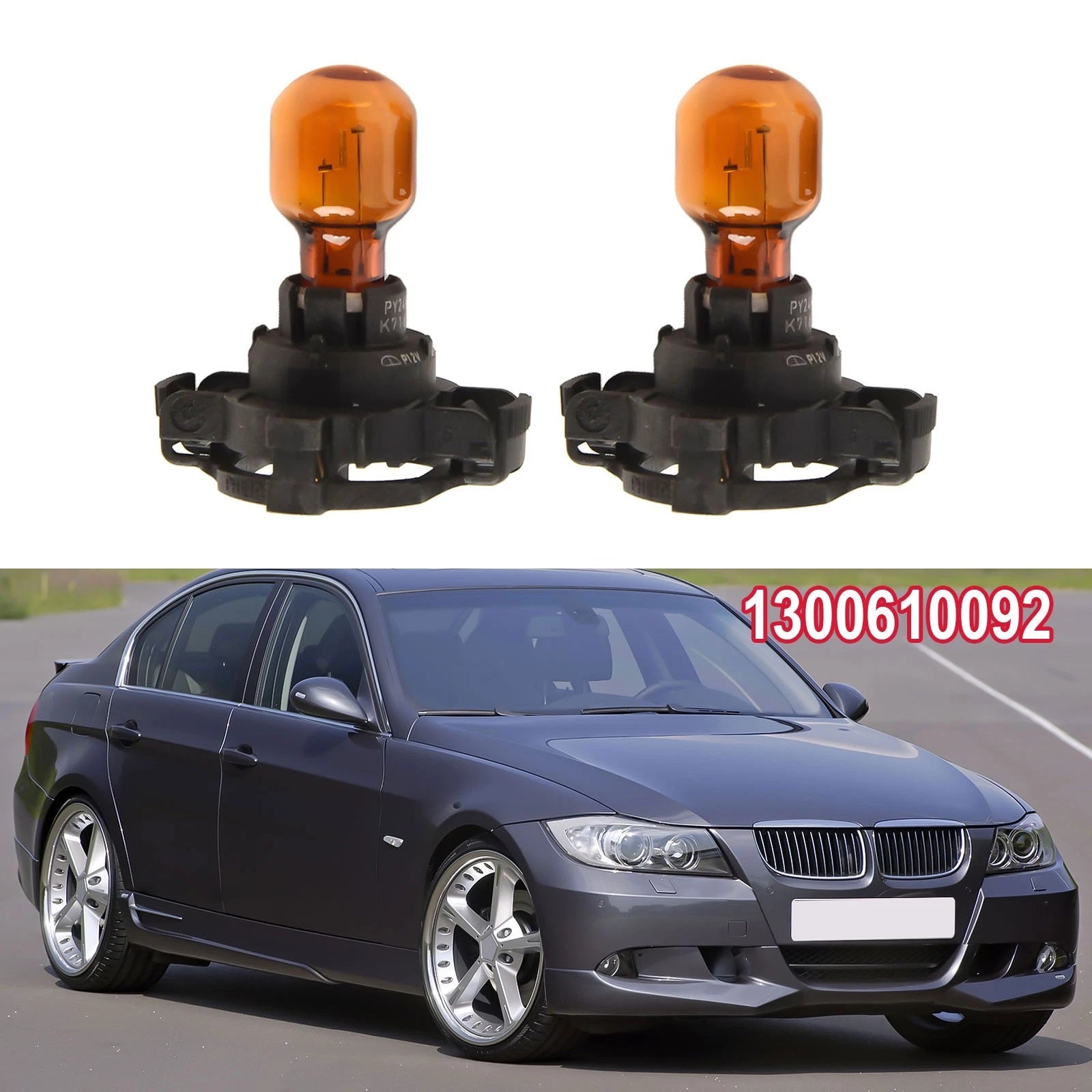 2X Front Turn Signal Light Bulbs for BMW E90 E92 F07 F10 F32 F33 F36