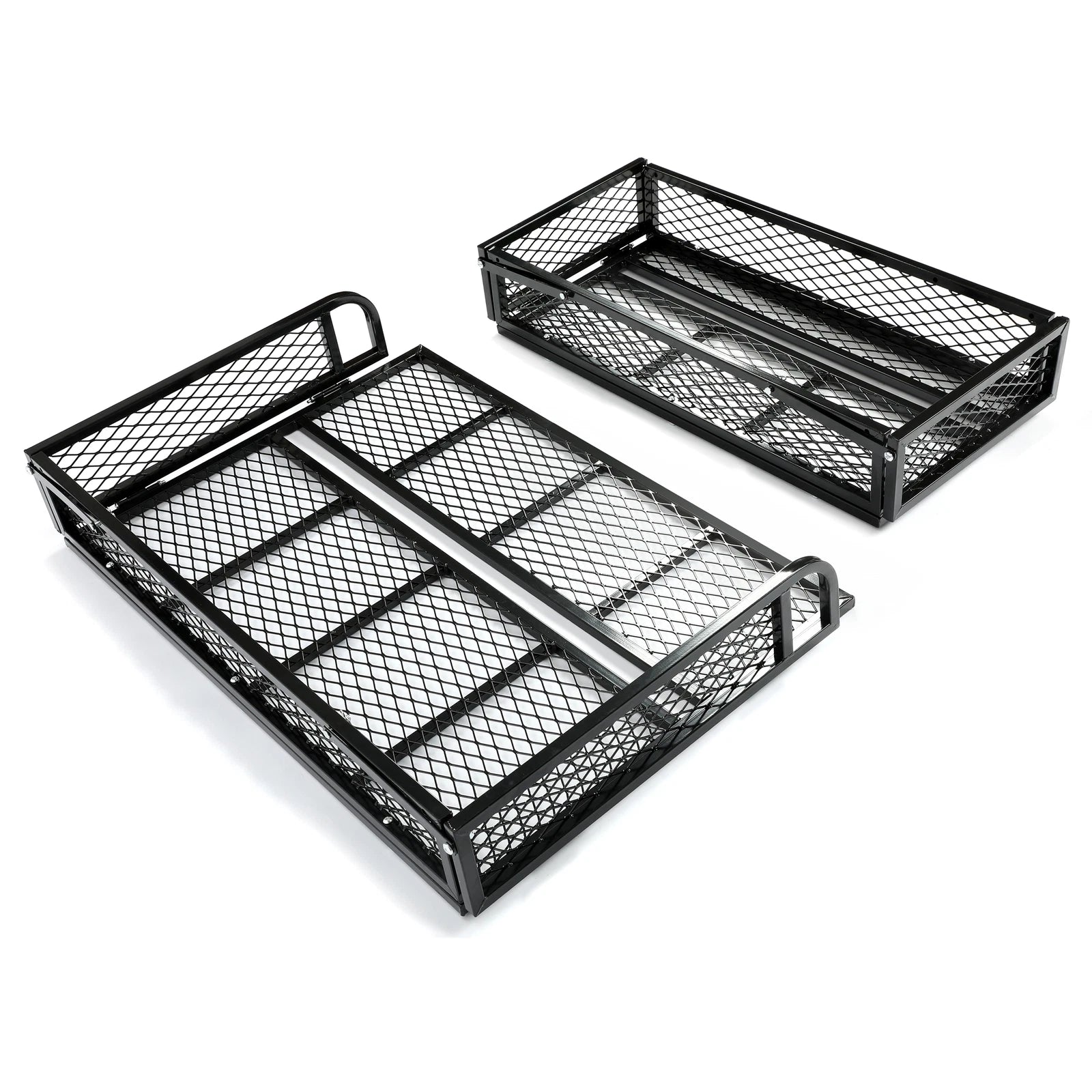 Cargo Basket for ATV (Universal) - Black Steel Mesh Rack