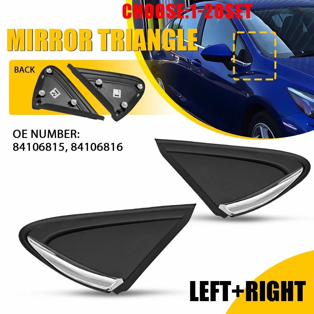 Set of 2 Mirror Corner Triangle Covers for Chevrolet Cruze (2016–2019)
