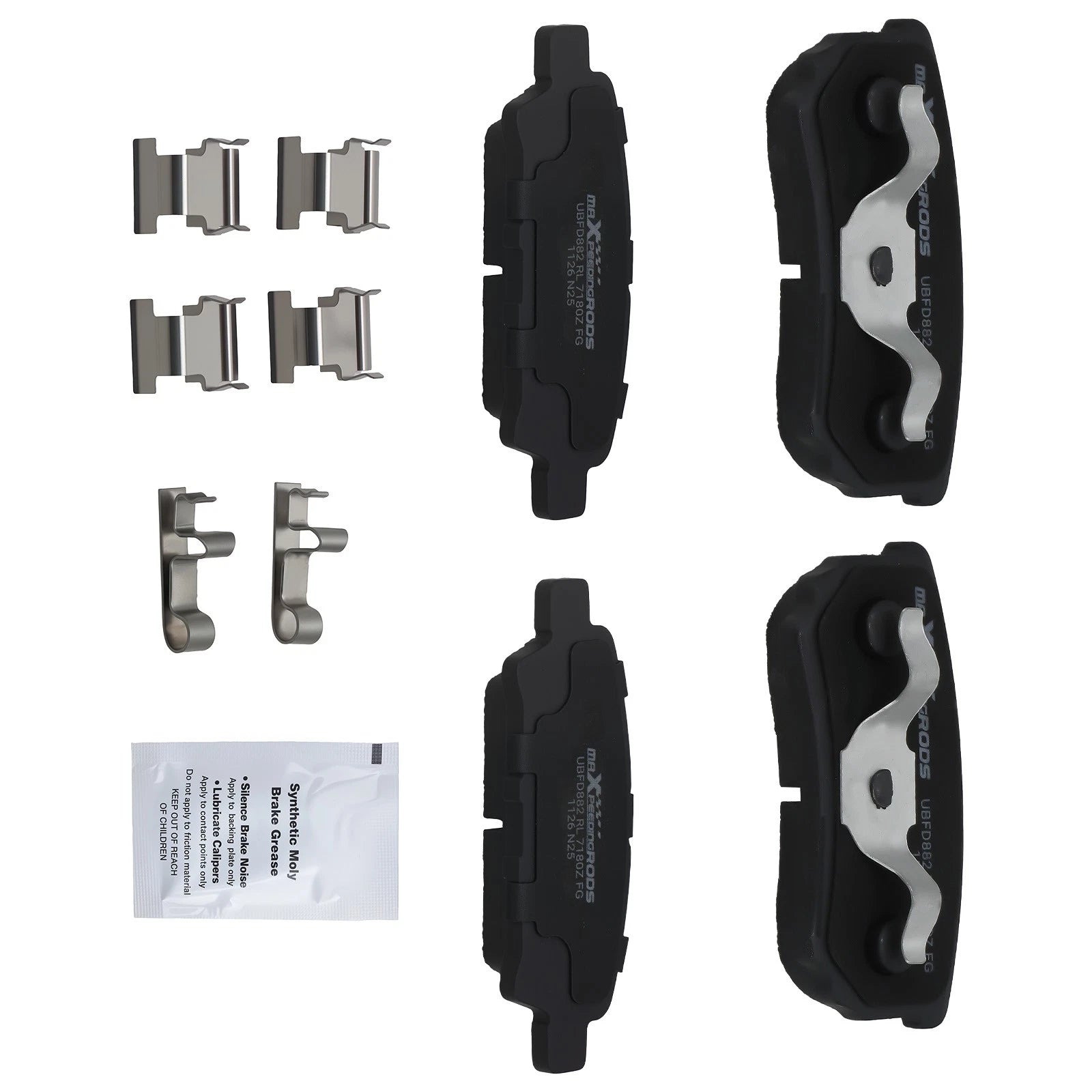 Set of 4 Rear Ceramic Brake Pads for Mitsubishi Outlander (2005–2006) D1037 P-1037