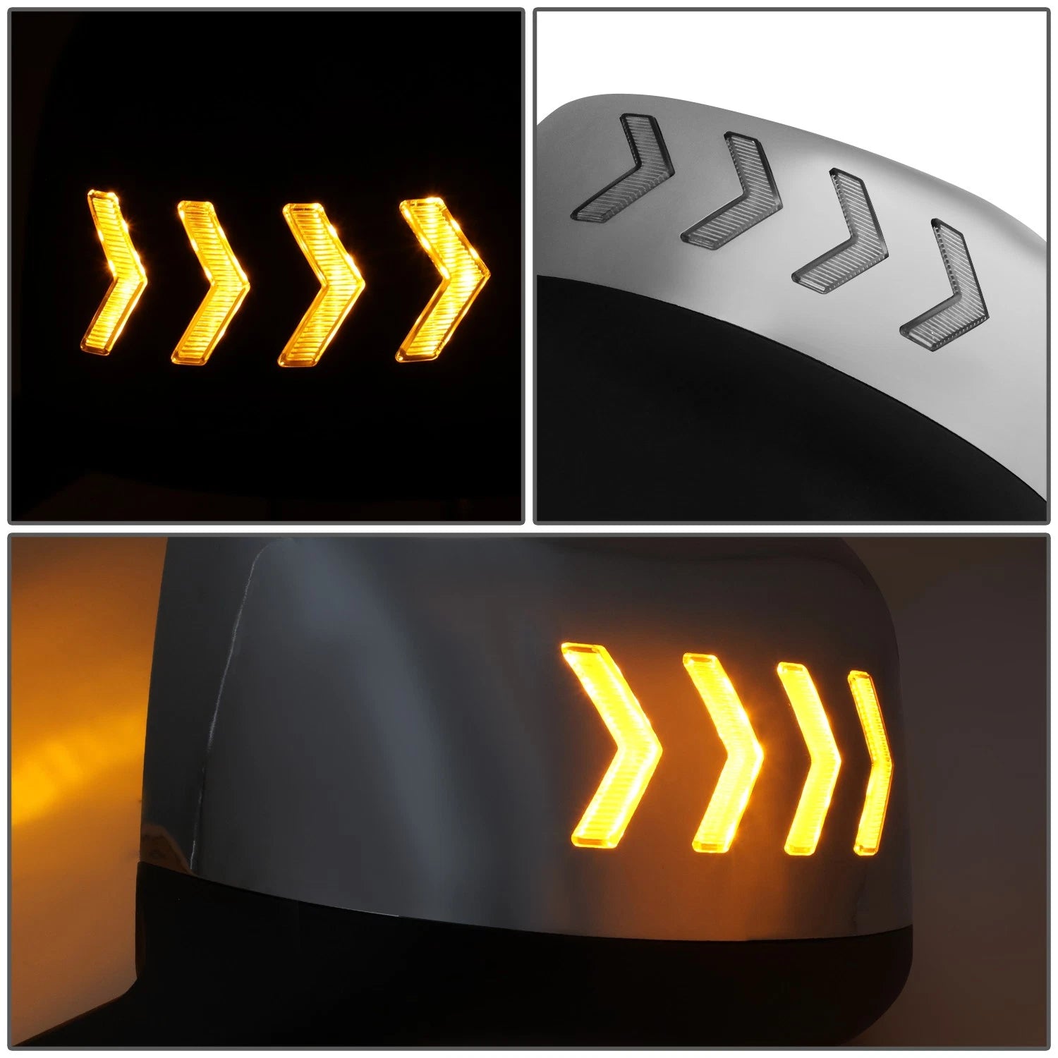 Set of 2 Arrow LED Sequential Signal Hood Mirrors for International MV HV LT (2018–2022)