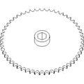 54 Tooth Sprocket for AN102342 Row Unit (Compatible with 50 Chain)