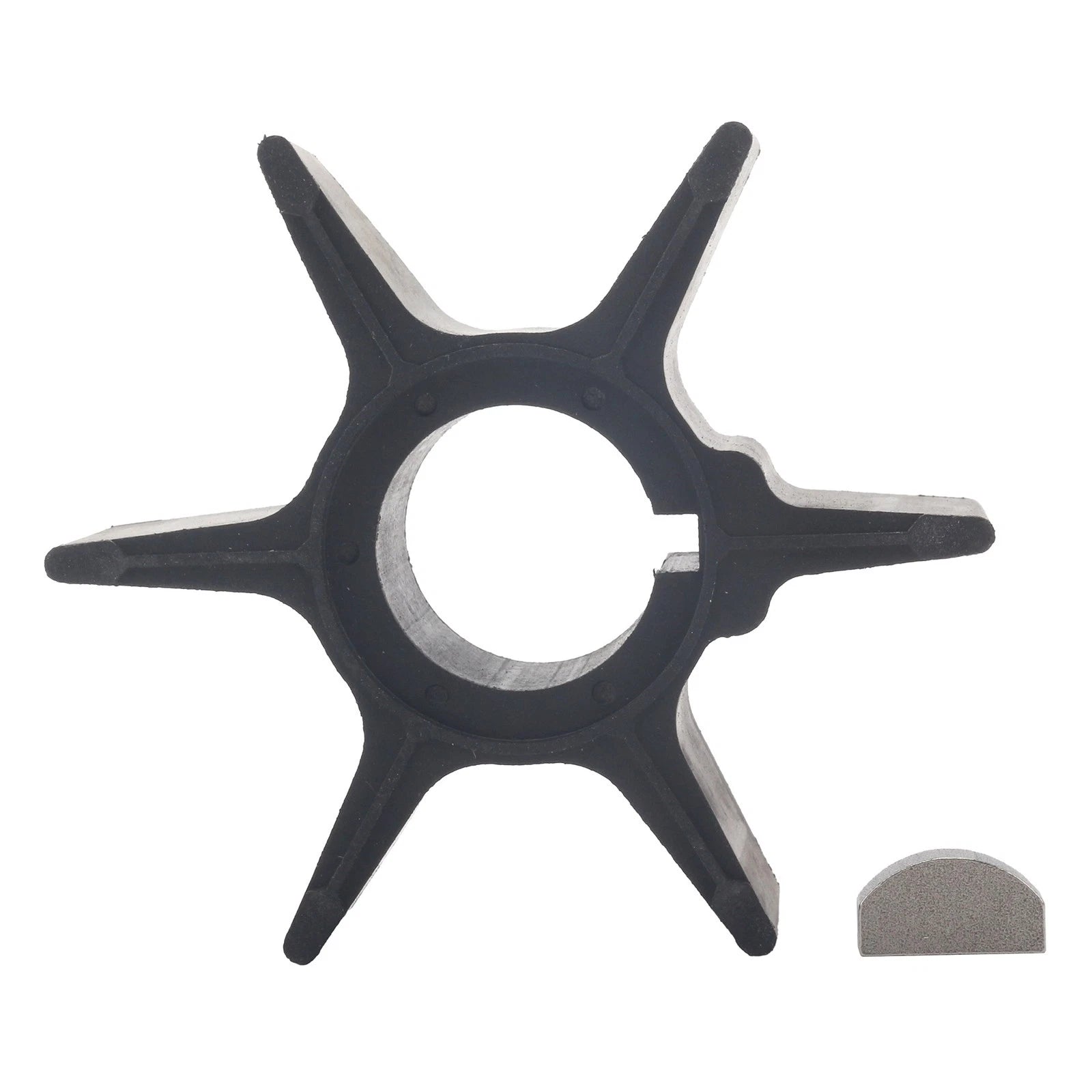 Water Pump Impeller & Key for Suzuki 50-85 HP 2-Stroke Outboard (17461-95302)
