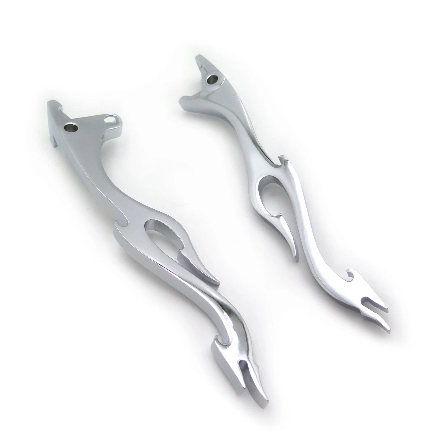 Chrome Brake Clutch Flame Lever Set for Kawasaki Vulcan 1500 1600 (87-09)
