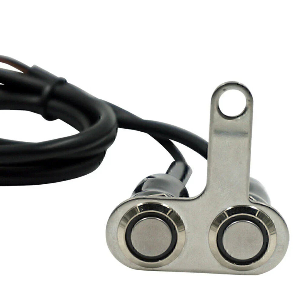 12V Blue LED Motorcycle Switch Waterproof for Handlebar