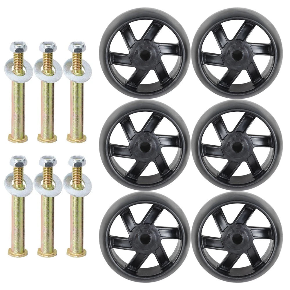 Set of 6 Deck Wheels & Hardware Kit for Husqvarna (Fits Various Models)