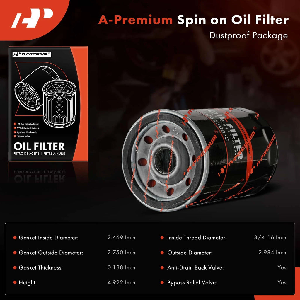 Engine Oil Filter for Volkswagen Jetta (1980–2005, 2011–2015 BMW 325i)