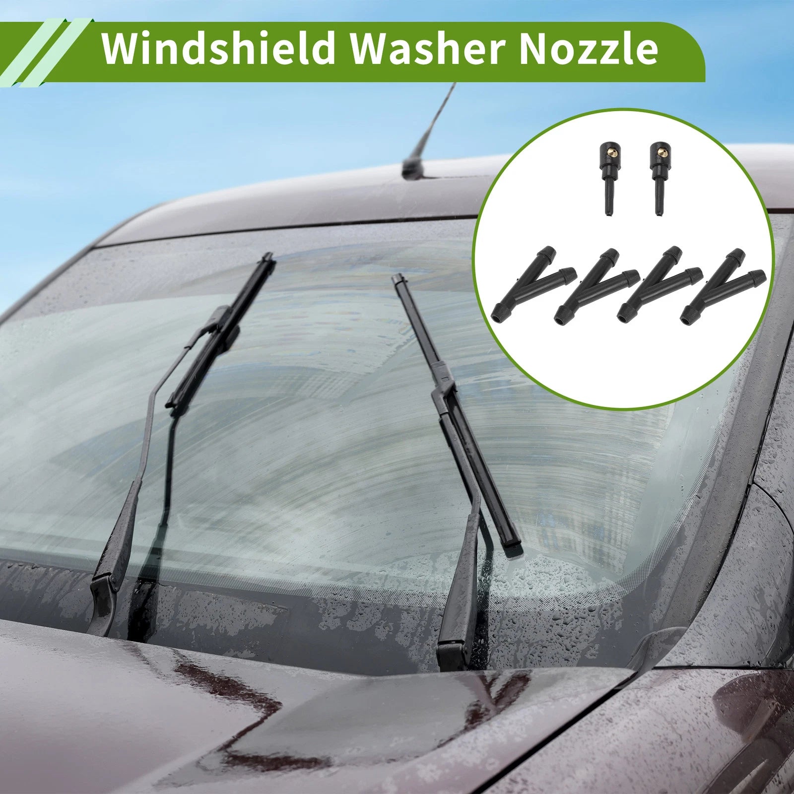 Windshield Washer Nozzle with Hose Connector for Audi (1996–2005) No. 3B9955985