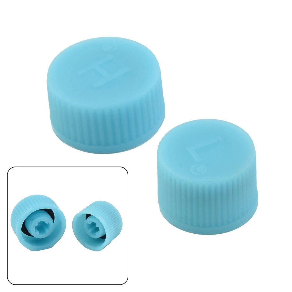 Set of 2 AC A/C System Valve Caps for Air Conditioning Service Tool