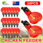 Set of 20 Automatic Chicken Drinker Cups for Poultry Watering