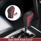 Gear Shift Knob Cover for Nissan Maxima (1 Pc, Black Red Faux Leather)