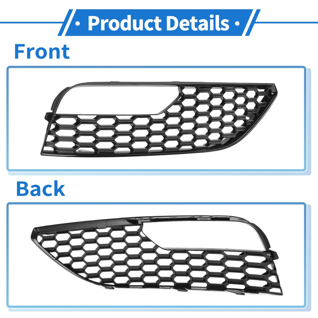 1pc Fog Light Grill for Audi A3 (2012–2016) No. 8V3807682 Black