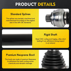 CV Axle Shaft Assembly for Audi RS Q8, Q7 (2017–2021)
