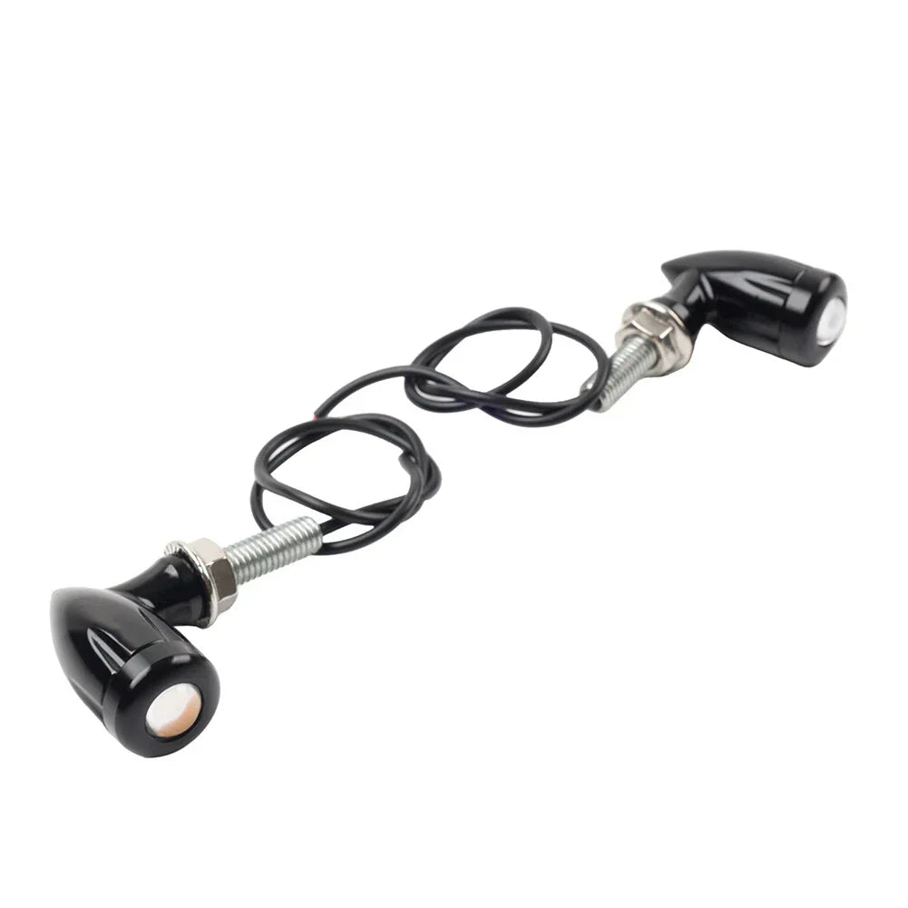 Mini Turn Signal Light Blinker Black for Harley Bobber Cafe Racer