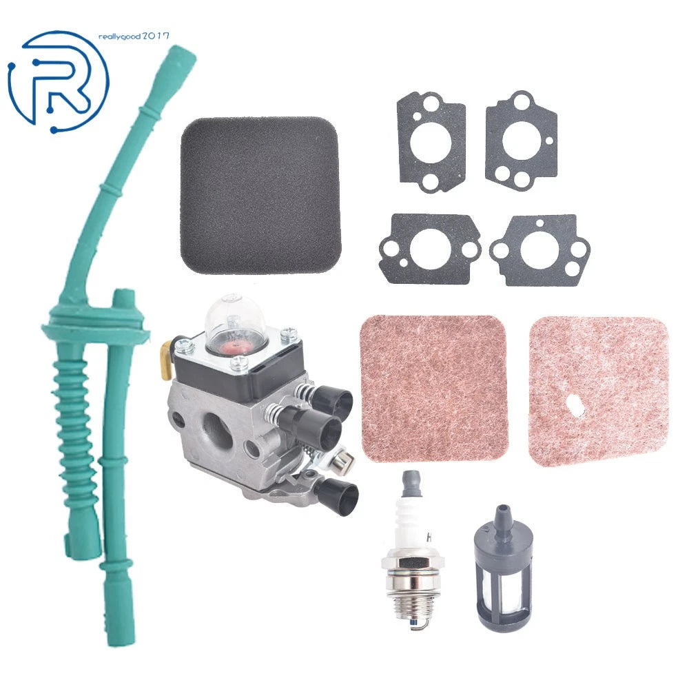 Carburetor & Air Fuel Filter for STIHL FS38 FS45 FS46 FS55 KM55 FS85