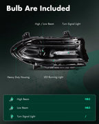 Right Passenger Side Black Halogen Headlight for Dodge Charger (2015–2023)
