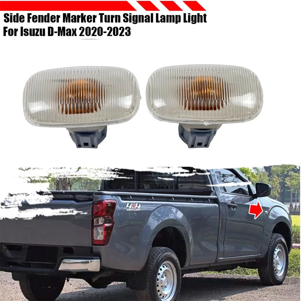 Pair Amber Front Side Marker Lights for Isuzu D-Max (2019–2024)