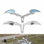 Chrome Rearview Side Mirrors for Suzuki Honda Harley Motorcycle