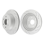Rear Drilled Slotted Rotors & Ceramic Pads Kit for Chevy Tahoe (2007–2011)