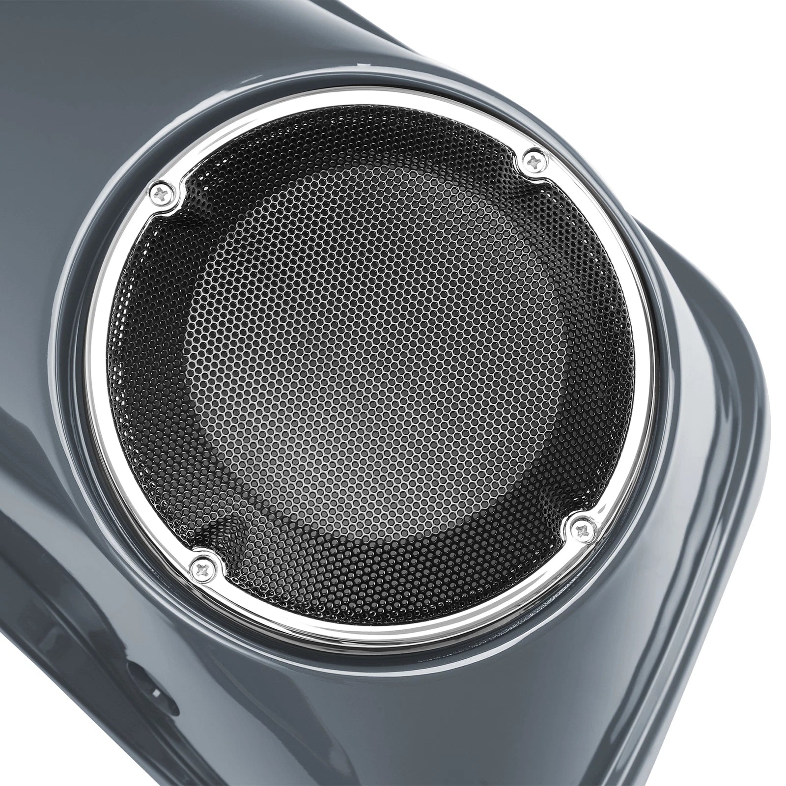 6.5" Speaker Saddlebag Lids for Harley Touring Road King (2014–2024) Gunship Gray