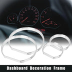 Chrome Speedometer Gauge Dial Rings Trim Decoration Frame Kit for BMW E46 M3