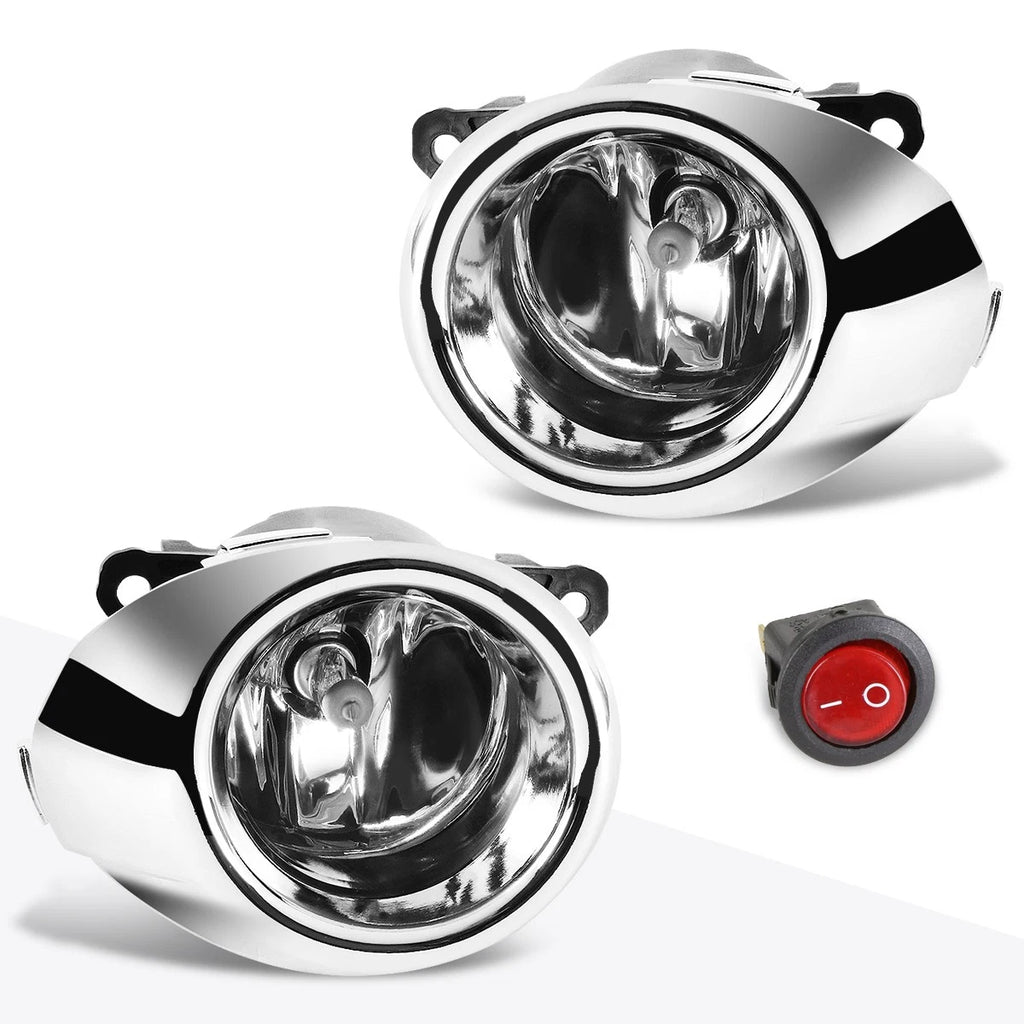 Clear Lens Front Bumper Fog Lights with Bezel & Switch for Ford Fiesta (2009–2010)