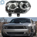 Projector Headlight for Dodge Challenger (2015-2018) Black Housing