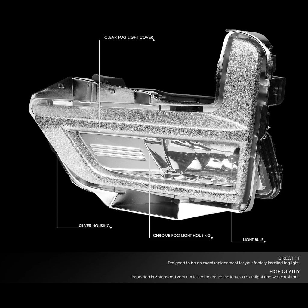 Pair of Clear Lens Front Bumper Fog Lights for Nissan Rogue (2017–2018)