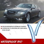 Set of 4 Ice Blue LED Front Rear Side Marker Lights for Chrysler 300