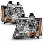 Chrome Clear Lens Headlight Assembly w Reflector for 2007-2013 Chevy Suburban 2500