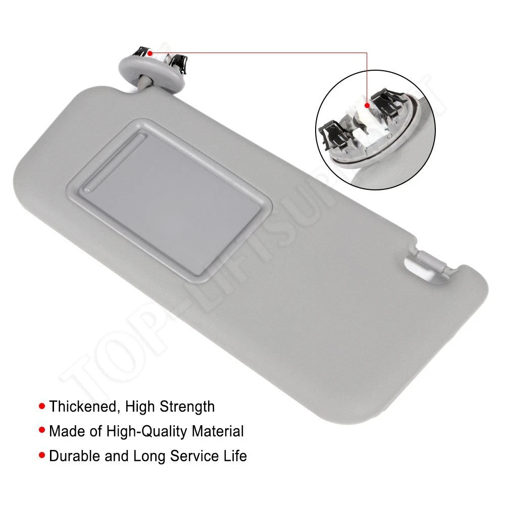 Left Driver Side Sun Visor for Toyota RAV4 (2006–2009) Gray Color