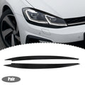 1 Pair ABS Headlight Eyebrow Cover Sticker for Volkswagen Golf (2013–2018) Black