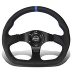 NRG 320mm Flat Bottom Leather Steering Wheel for RST-024MB-R-BL (Fits Various)