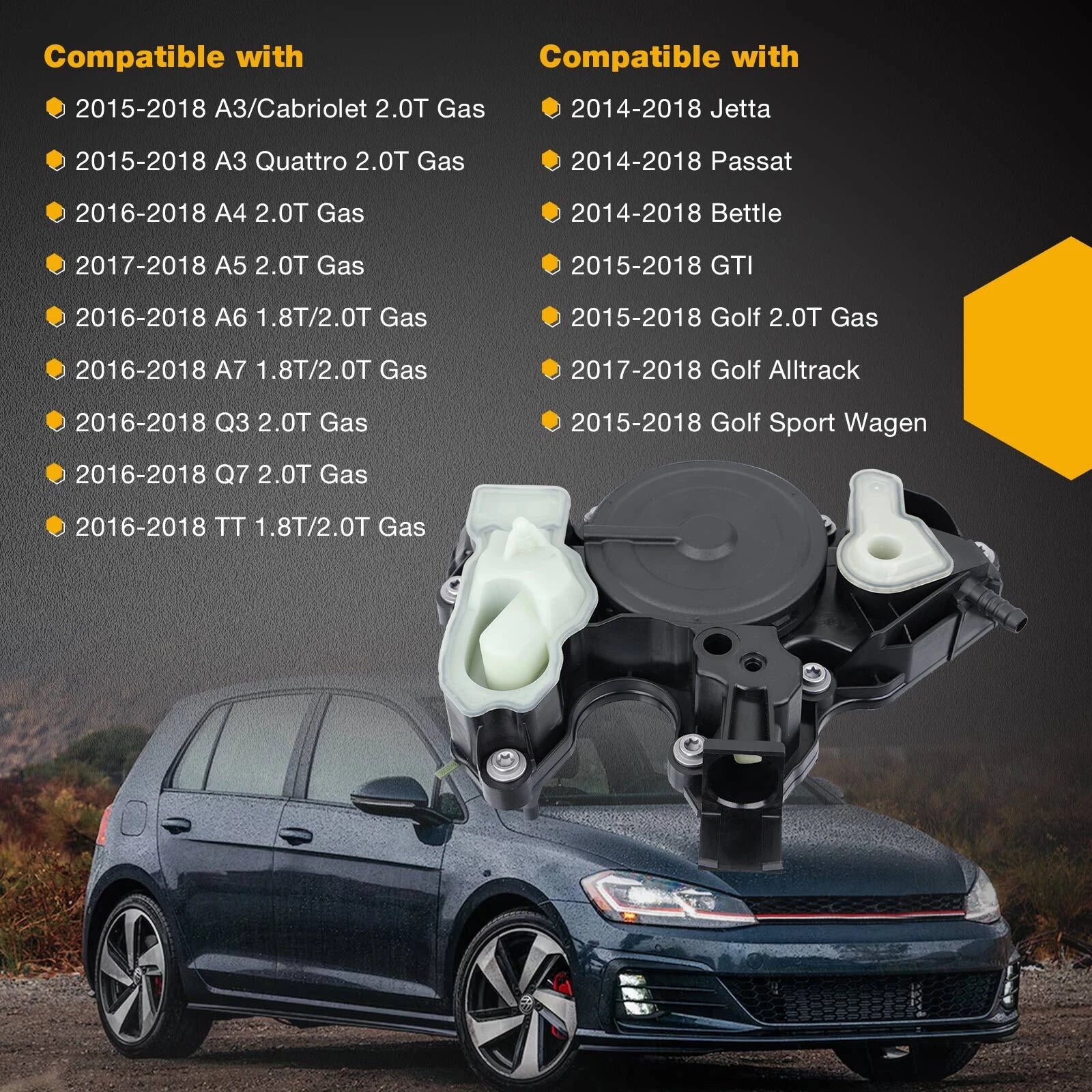 Oil Separator for Audi A4 A5 TT VW Golf Passat (2014-2018)