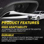 2X Inner Door Handle for Chevy Cruze (2011–2015) Black Chrome