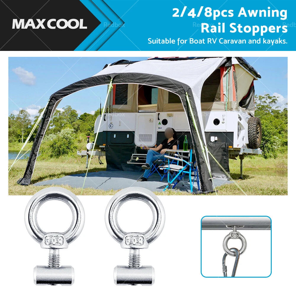 Awning Rail Stoppers Set of 8 for Caravan Motorhome Campervan Boat