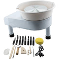 250W 25CM/ 9.8'' Pottery Wheel & Shaping Tool Ceramic Art Craft Machine White