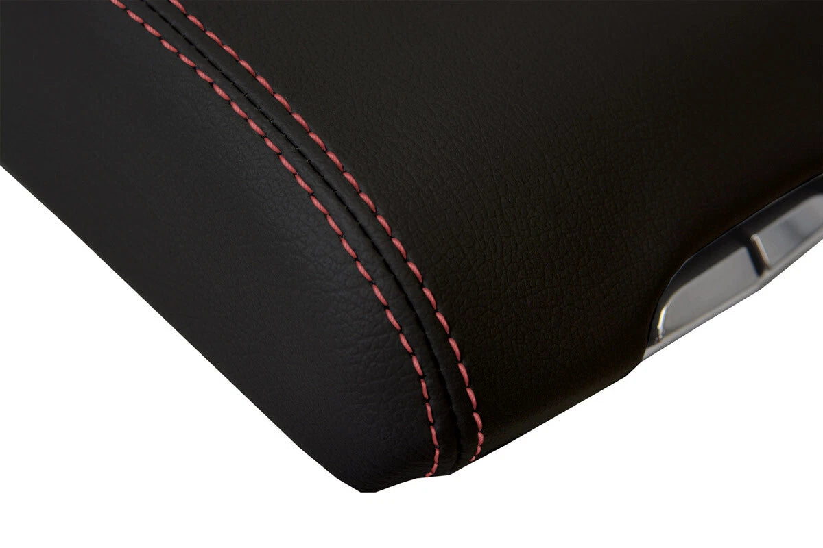 Center Console Lid Armrest Cover Leather for Cadillac SRX (2010–2016) Red Stitch