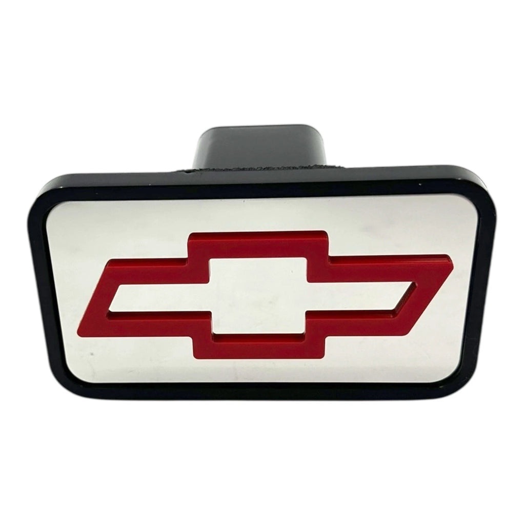 Tow Hitch Cover with Red Bowtie Emblem for Chevy 2" Receiver (2010–2024)