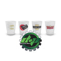 Set of 4 Custom Shot Glasses for Cummins (Vintage Cross Logo)