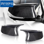 2X Rear Carbon Fiber Side Mirror Cover Caps for Infiniti Q50 (2014–2020)