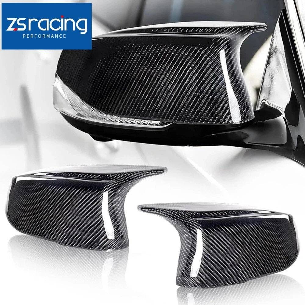 2X Rear Carbon Fiber Side Mirror Cover Caps for Infiniti Q50 (2014–2020)
