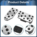 2X Foot Accelerator Pedal Covers for Subaru Forester (2019–2021) Silver Tone