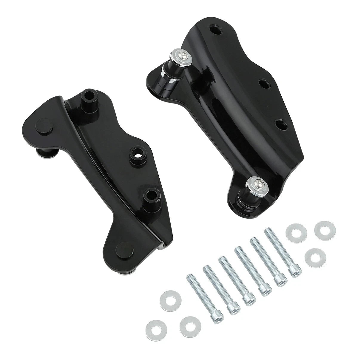4X Black 4 Point Docking Hardware Kits for Harley Street Glide, Road King (2009–2013)