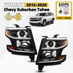 HID Headlight Set for Chevy Tahoe/Suburban (2015–2020) w/Bulb & Ballast