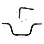 10" Rise Ape Hanger Handlebar for Harley Custom FLST FXST (Fits 1-1/4")