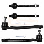 Set of 4 Front Inner Outer Tie Rod End Links for Hyundai Elantra (2007–2012)